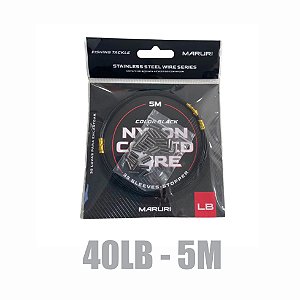Cabo de Aço 40Lb - 5 m - color black - MARURI
