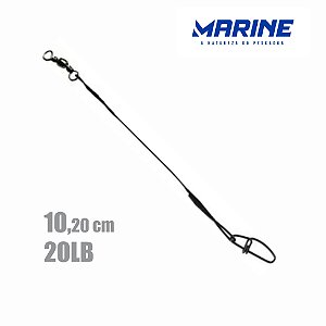 Líder de aço - 10 cm - 20Lbs - 1 Unidade. - MARINE