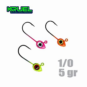 Anzol Jig Head 1/0 - cabeça pintada - 5gr