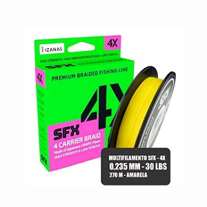 Linha Multifilamento SFX 4X - 30LB - 270 metros - Amarela