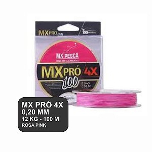 Linha MX PRO 0,20MM - ROSA PINK - 100m - MX PESCA