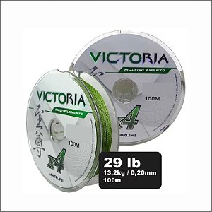 Linha Multifilamento Victoria X4 - 29 Lbs - 100m - MARURI