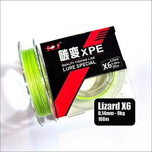 Linha Lizard 6x - 0,14mm - 9kg- 100m