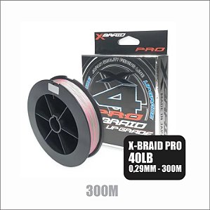 Linha multifilamento 4X - X-Braid PRO - 40LB - 0,29MM - 300m