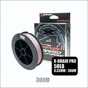 Linha multifilamento 4X - X-Braid PRO - 50LB - 0,33MM - 300m