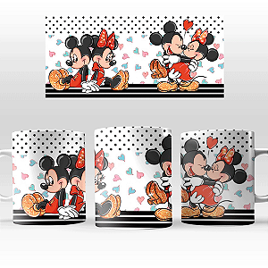Caneca Personalizada -Mickey e Minnie  325ml + Caixinha