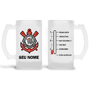 Caneca de Chopp Corinthians 475ml personalize seu nome + caixinha