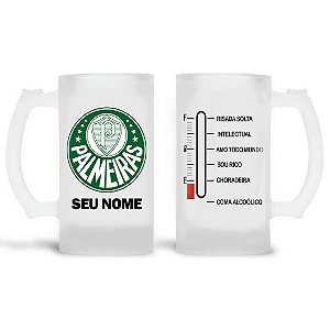 Caneca de Chopp Palmeiras 475ml personalize seu nome + caixinha