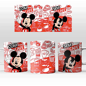Caneca Personalizada -Mickey sem café com café 325ml + Caixinha