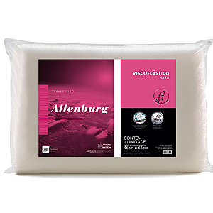 Travesseiro Altenburg Viscoelástico Nasa Macio 46x66 Branco - Ação Antimicrobiana, Enchimento 100% Poliuretano; Tecnolog