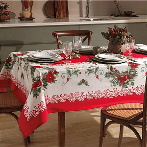 Toalha De Mesa Natal Döhler - 4 lugares - 140m x 140m