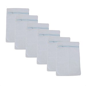 Kit 6 Protetores Para Lavar Roupas Delicadas - Saquinho G