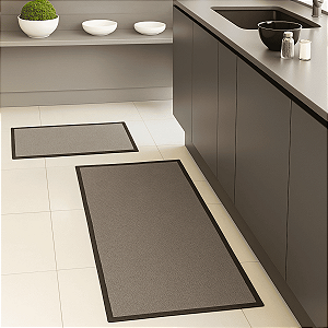 Kit 2 Tapetes Cozinha Kacyumara Multi Moderno Antiderrapante