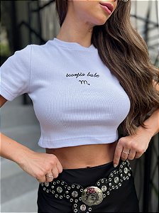 Cropped Canelado Signo Escorpião