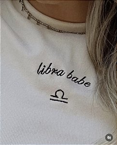 Cropped canelado Signo Libra
