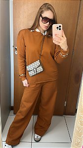 Conjunto Moletom Romana Caramelo