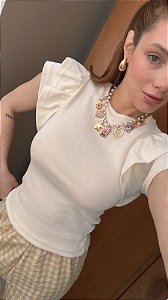 Blusa de Babados Princesa Off White