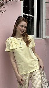 T-shirt Martina Laço Amarelo Manteiga