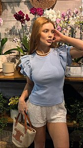 Blusa Babados Princesa Baby Blue