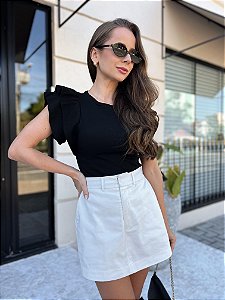 Blusa Babados Princesa Preta