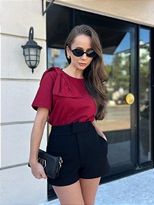 T-shirt Laço Martina Bordo