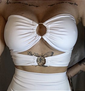 Cropped argola (branco)