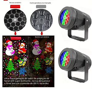 Led Natal Rotativa Luzes