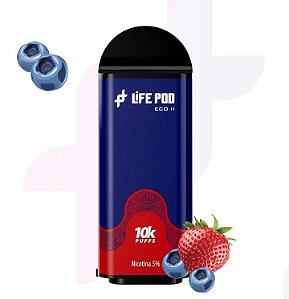 Refil Desc Life Pod Eco || 10.000 BLUEBERRY STRAWBERRY