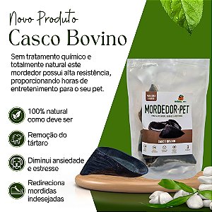 Mordedor Natural Pet´s p/ Cães e Gatos Casco Bovino Desidratado 3 Un