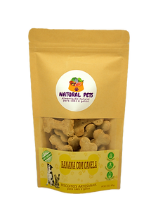 Biscoito Natural Pet´s p/ Cães e Gatos Banana com Canela 60 g