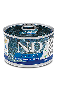 Patê N&D Ocean p/ Cães Filhotes Bacalhau e Abóbora 140g