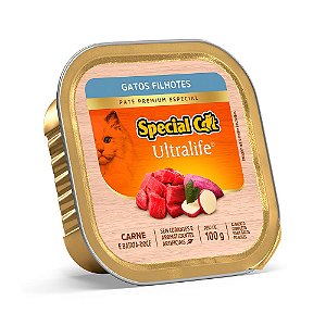 Patê Special Cat Ultralife Gatos Filhotes Carne e Batata-Doce 100 g.