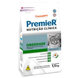 Ração Premier Nutrição Clínica p/ Gatos Obesidade 1,5 kg