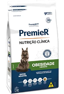 Ração Premier Nutrição Clínica p/ Gatos Obesidade 1,5 kg