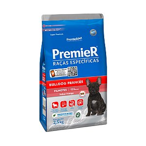 Ração Premier Raças Específica Bulldog Francês p/ Cães Filhotes 2,5 kg.