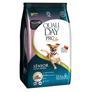 Ração Qualiday Prolife Sênior Raças Médias Sabor Frango/Batata Doce e Romã 2,5kg