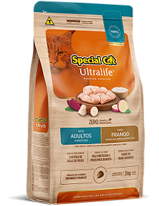 Ração Special Cat Ultralife Gatos Adultos 12 meses + Frango c/Batata Mandioca Bet.e Arroz 10,1 kg