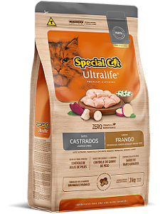 Ração Special Cat Ultralife Gatos Castrados Frango c/Bat/Mand/Beterr/Arroz 1 kg