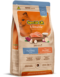Ração Special Cat Ultralife Gatos Filhotes Salmão c/Bat/Mand/Beterr/Arroz 3 kg