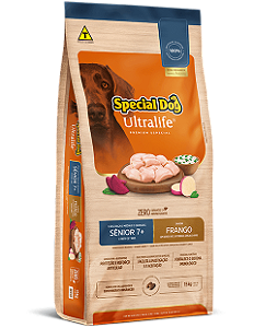 Ração Special Dog Ultralife Cães Raças Médias e Grande Sênior 7+ Frango c/ Batata Docê 15 kg