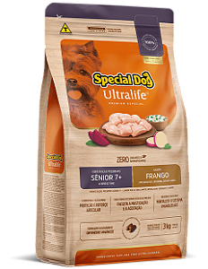 Ração Special Dog Ultralife Frango p/Cães Sênior Raças Pequenas 3 kg