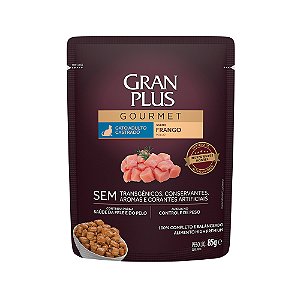 Ração Úmida Gran Plus Gourmet Gato Castrado Sabor Frango Sachê 85g