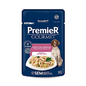 Ração Úmida PremieR Gourmet Cães Adulto Porte Médio / Grande Frango 85 gr.