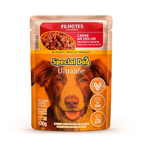 Ração Úmida Special Dog Ultralife Cães Filhotes Carne c/Batata Doce 100 g