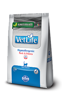 Ração Vet Life Feline Hipoalergênico Porco 2 Kg