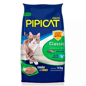 Areia Higiênica p/ Gatos Pipicat Classic 4kg
