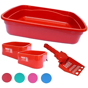 Bandeja BRINQPET KIT + 2 COMEDOUROS + PÁ