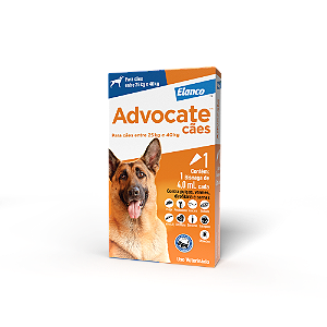 Advocate Antiparasitário p/ Cães de 25 a 40 kg 4,00 ml c/ 1 Bisnaga