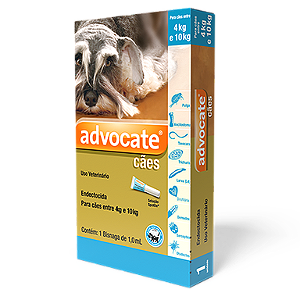 Advocate Antiparasitário p/ Cães de 4 a 10 kg 1,0 ml c/ 1 Bisnaga
