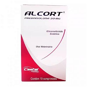 Alcort Anti-inflamatório Esteroidal p/ Cães c/ 10 comprimidos 20 mg